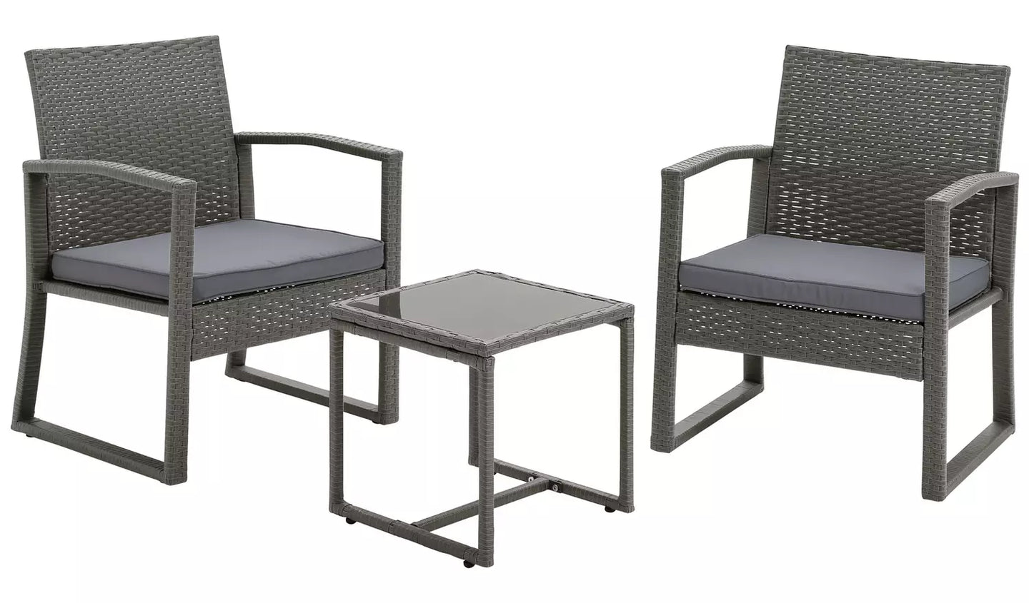 Cento 2 Seater Rattan Effect Garden Bistro Set
